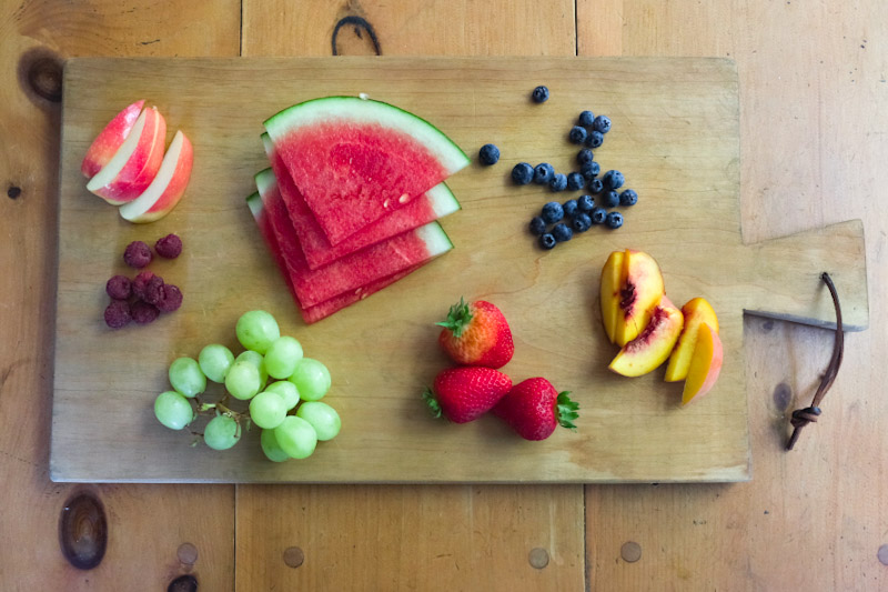 Fresh Fruit Charcuterie Board with Fruit Dip
