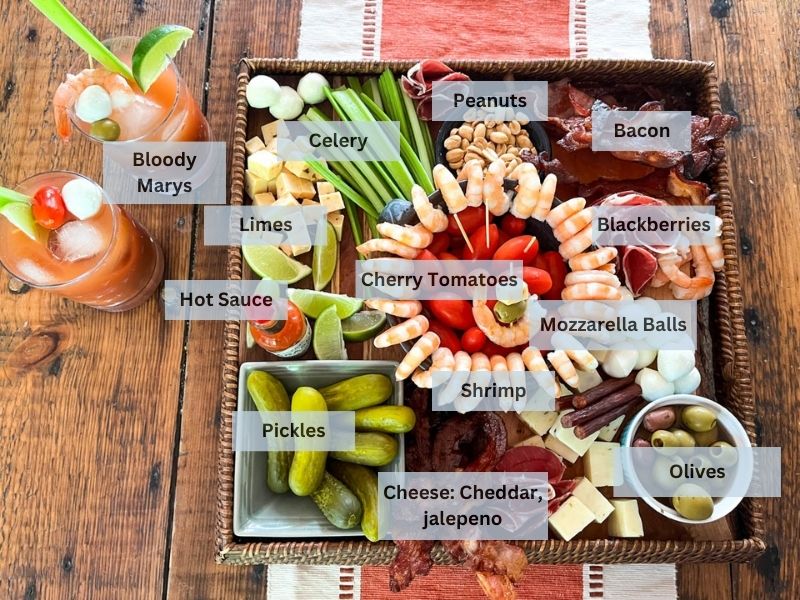 Bloody Mary Charcuterie Board