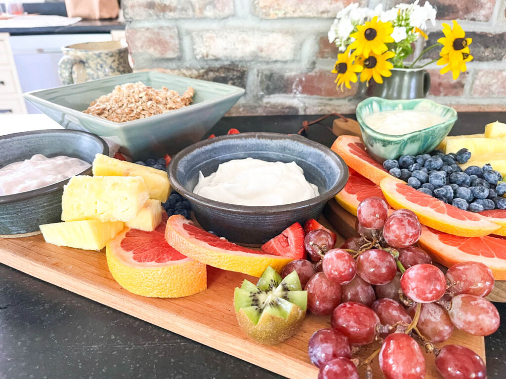 Fruit, Granola and Yogurt Breakfast Charcuterie Tray