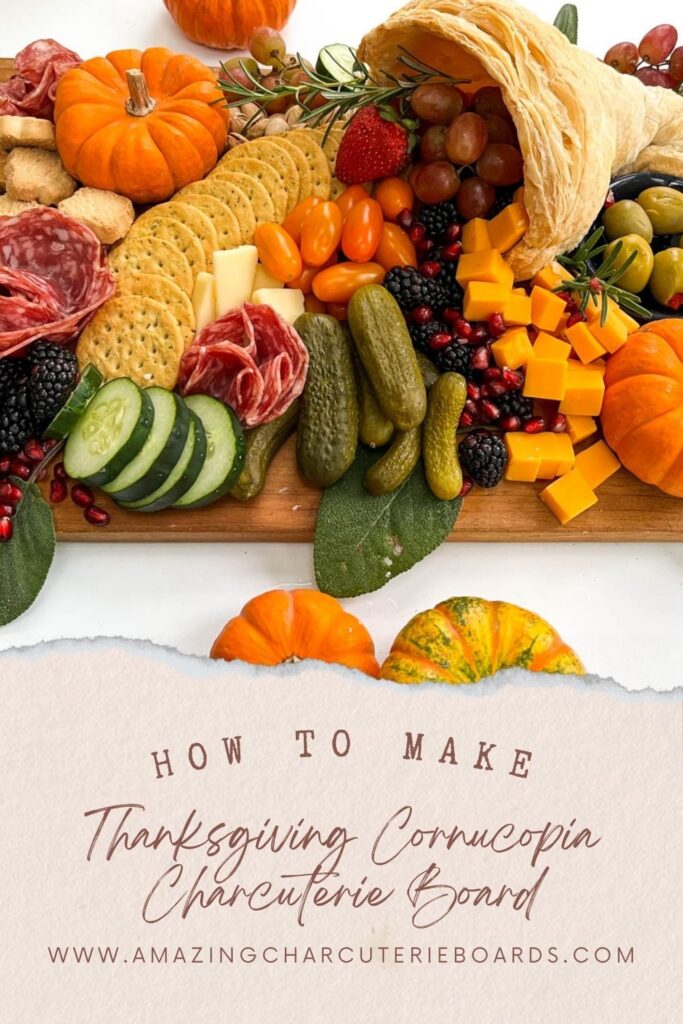 How to make a Thanksgiving Cornucopia Charcuterie Board