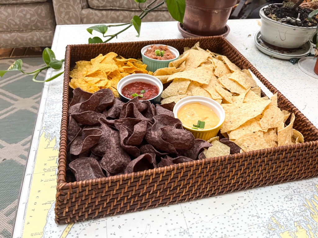 chips and dip charcuterie board