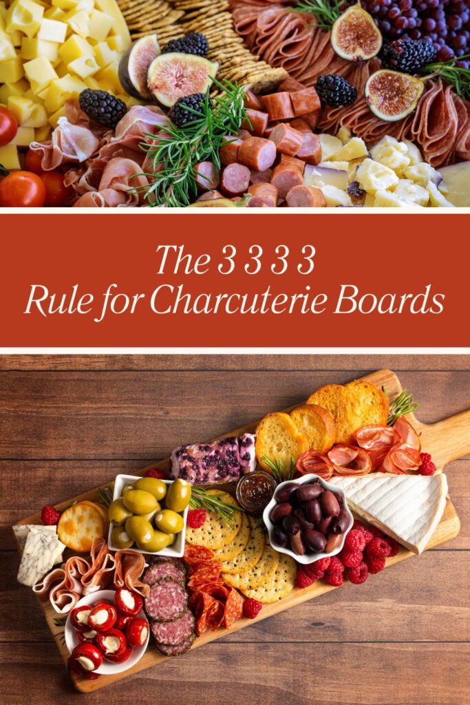 what is the 3 3 3 3 rule for charcuterie board