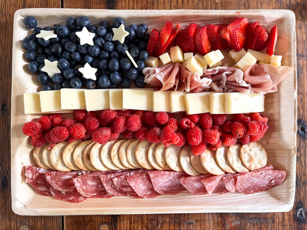 4th of July Flag Charcuterie Board