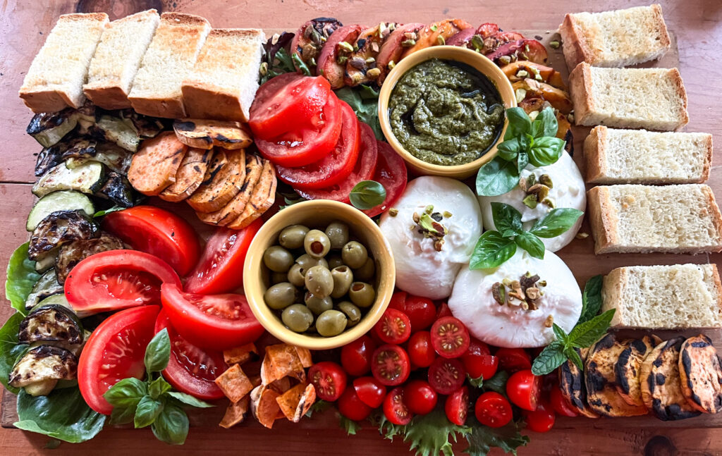 Summer Burrata Charcuterie Board