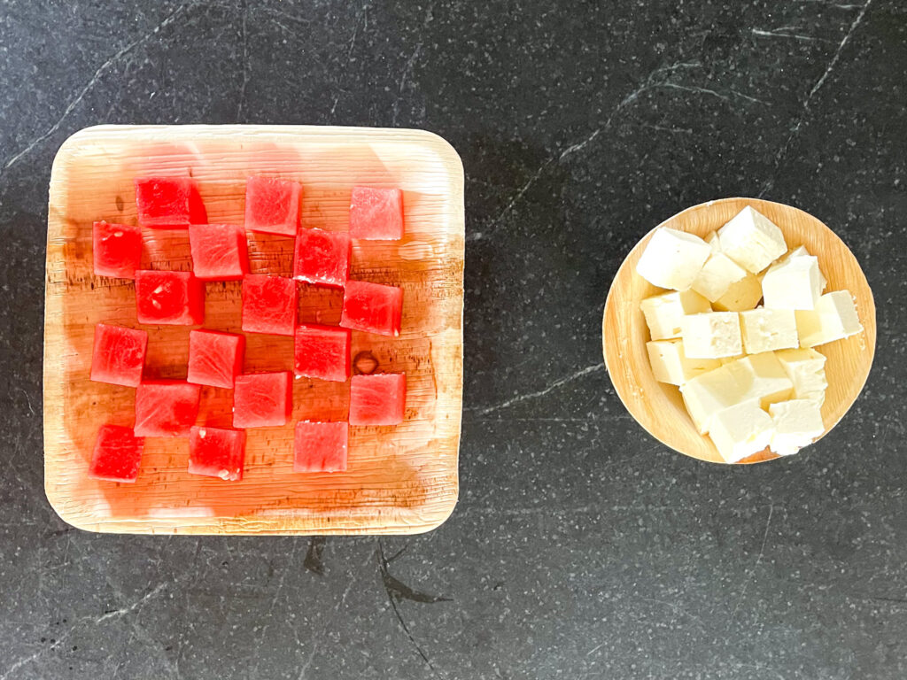 Watermelon and Feta Checkerboard Charcuterie