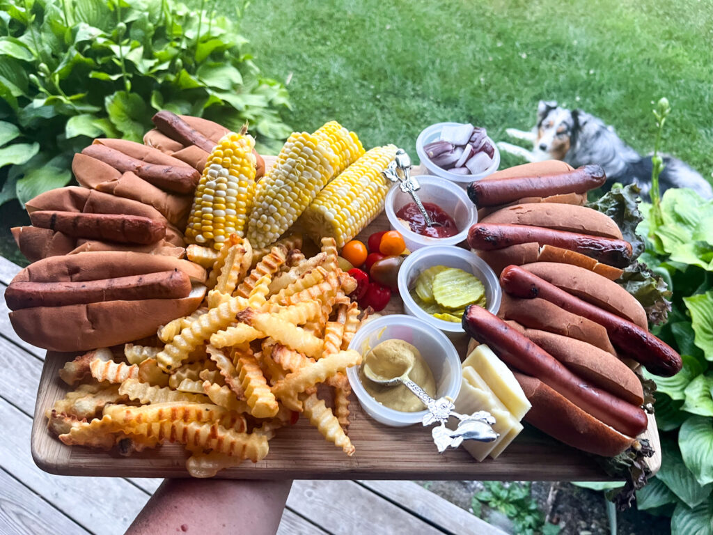Hot Dog Charcuterie Board