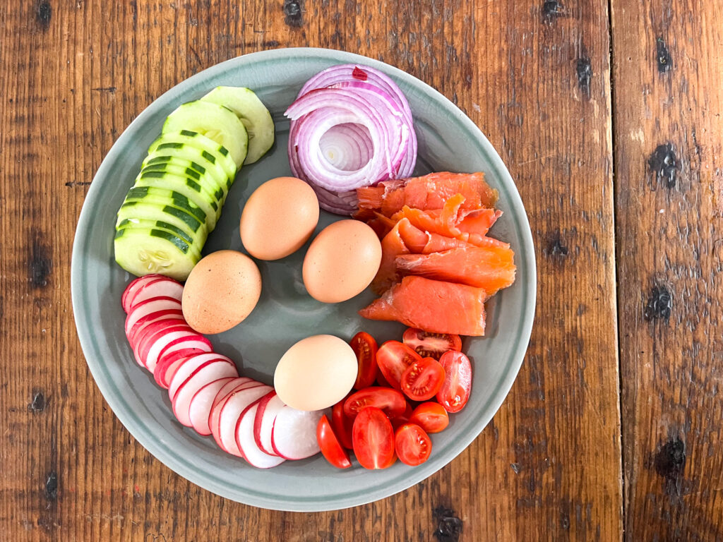 Healthy Smoked Salmon and Egg Board