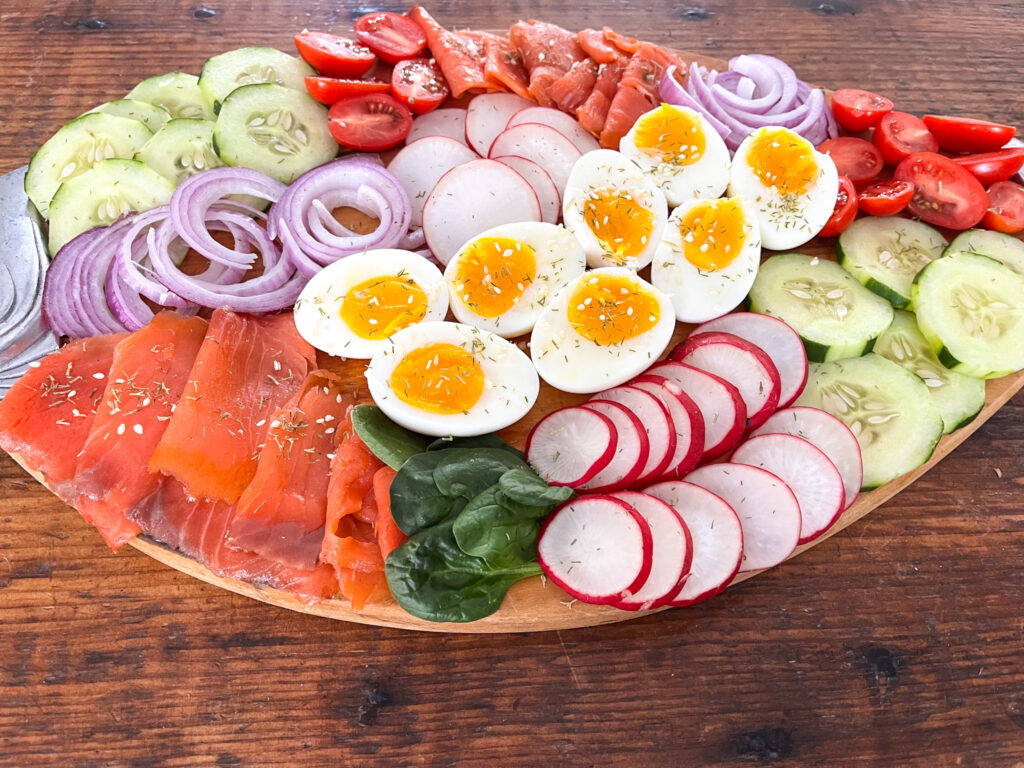 Healthy Smoked Salmon and Egg Board