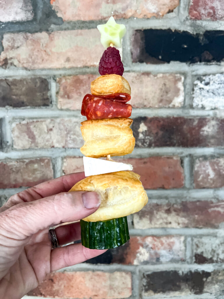 Christmas tree canapes