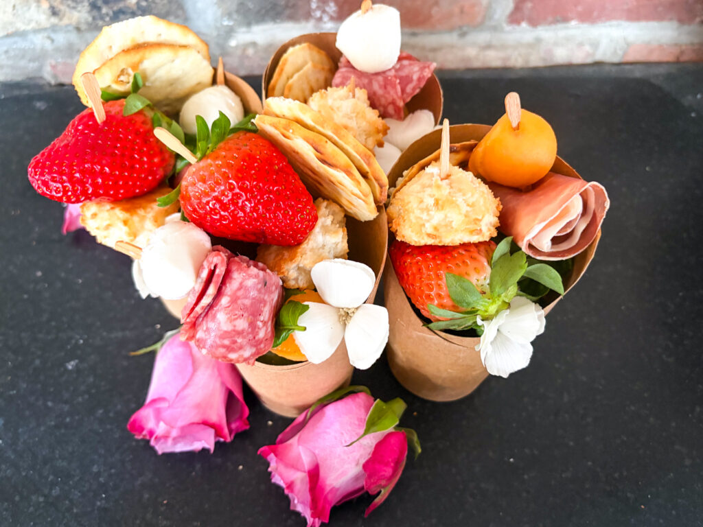 bridal shower charcuterie cups